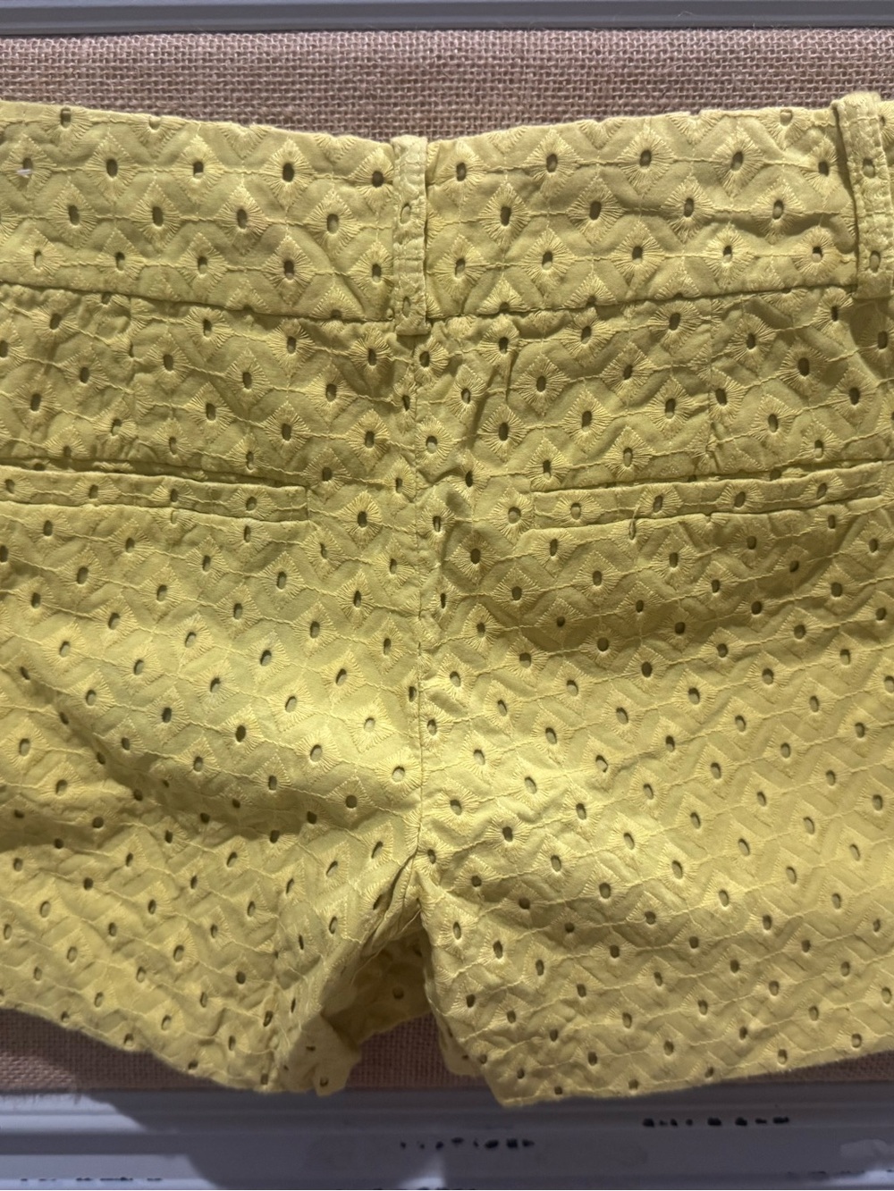 LOFT Yellow Eyelet The Riviera Shorts - Picture 5 of 6
